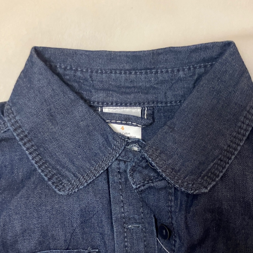 4T Girls bundle NWT Gymboree long sleeve Jean shirt, + red Oshkosh velvet pants+ - Picture 5 of 16